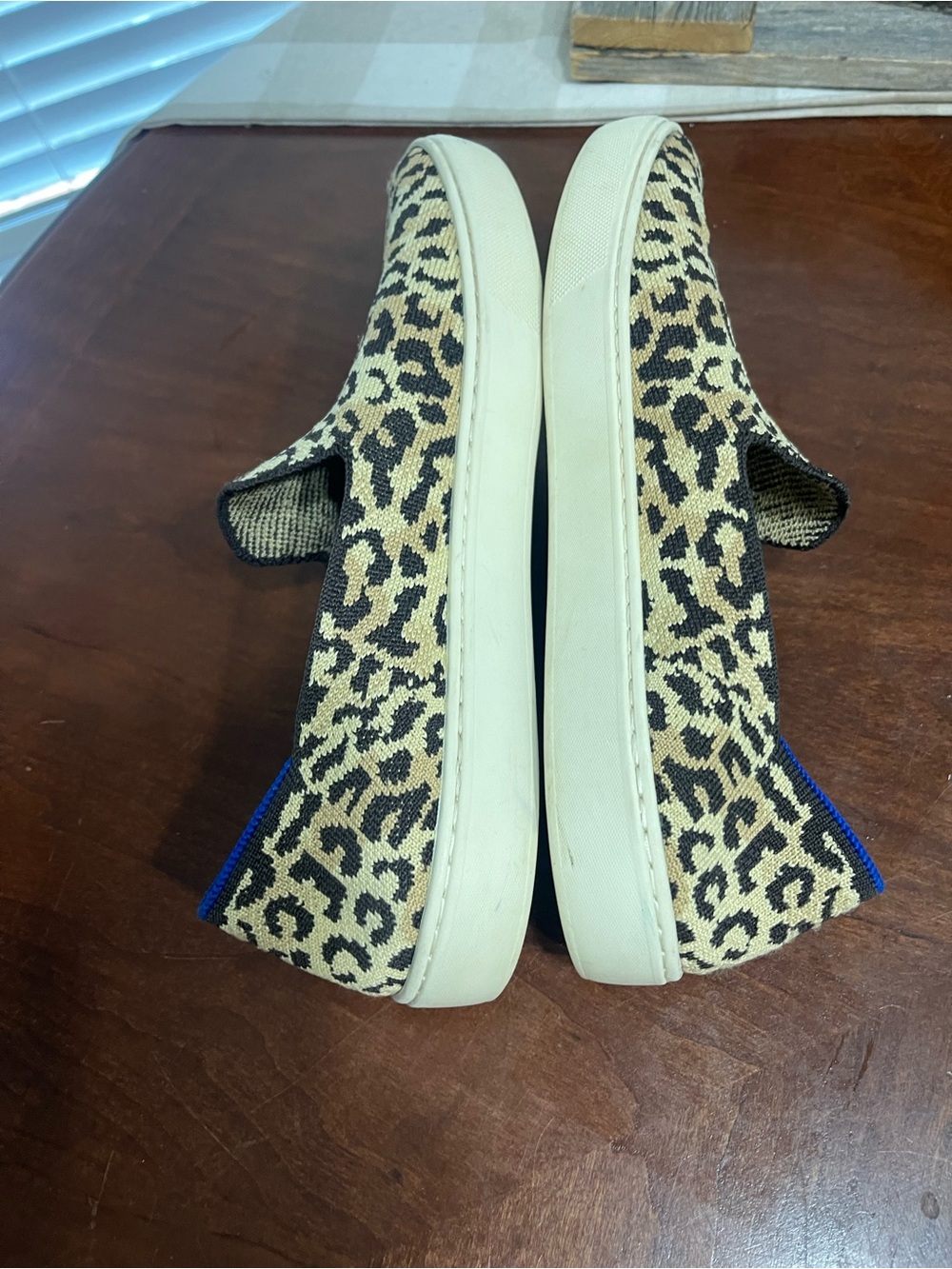 Rothy’s Leopard Print Camo Cat Slip On Sneakers Casual * read - Picture 6 of 13